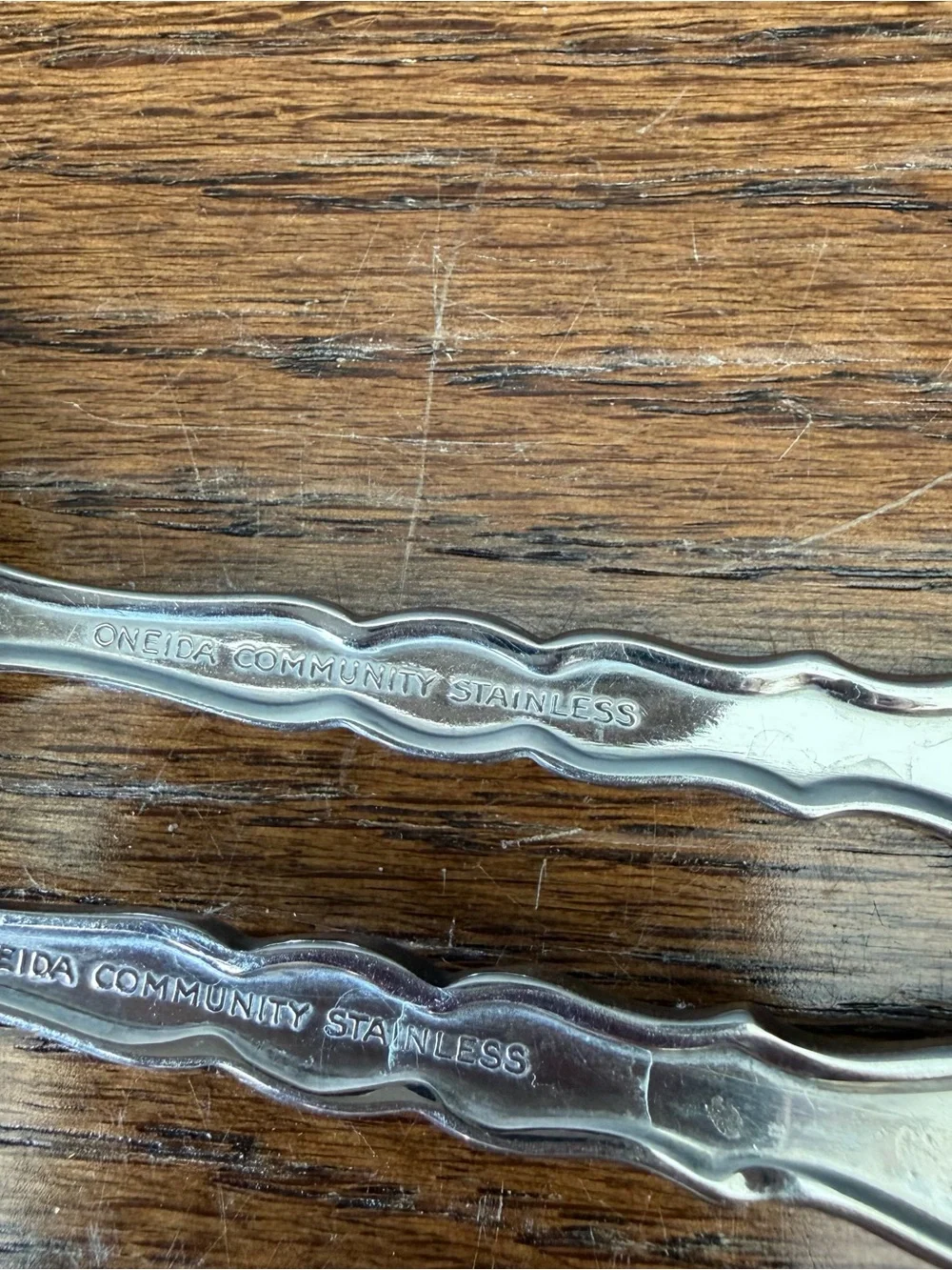 Oneida Cello Valerie Serving Spoon Fork Set Vintage‎ Stainless Flatware